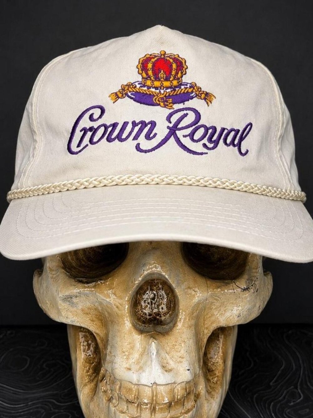 Vintage Crown Royal Rope Hat 80s 90s Made in Korea...